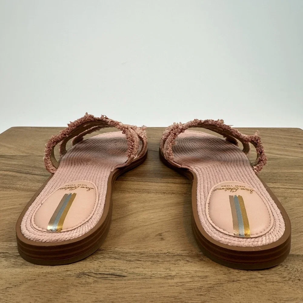 New Womens Sam Edelman Bay 20 Woven Pink Comfort Slides Sandals‎ Size 5.5 M NWOB